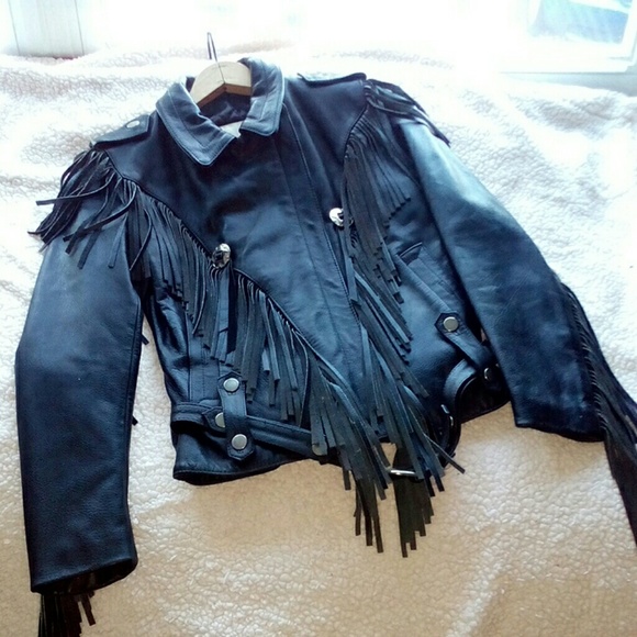 Jackets & Blazers - Vintage Wilsons Leather studded motorcycle jacket